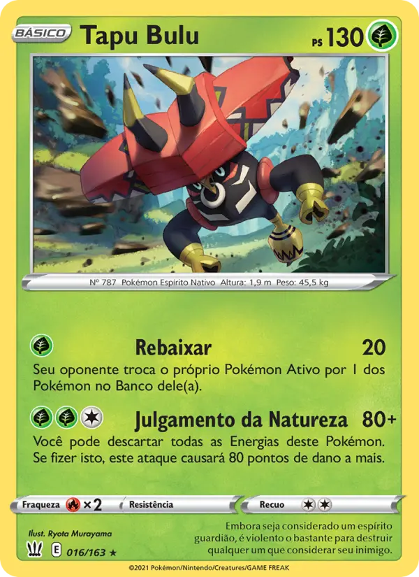 Carta Tapu Bulu, número 16/163 da coleção Estilos de Batalha