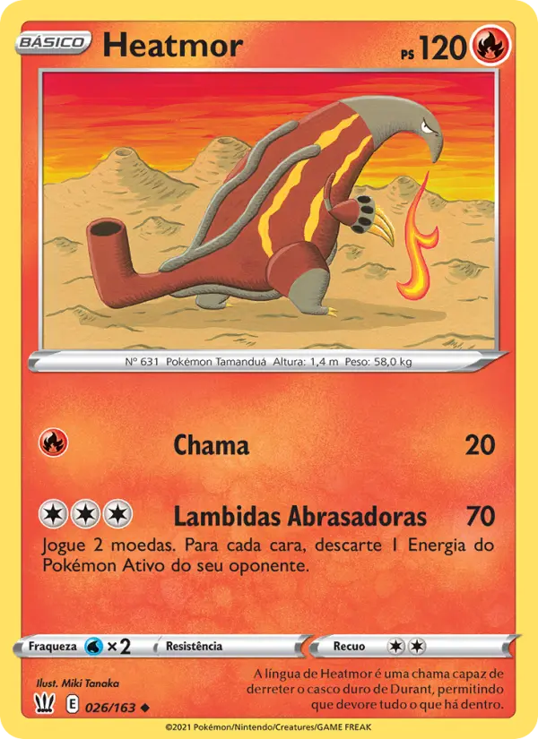 Carta Heatmor, número 26/163 da coleção Estilos de Batalha