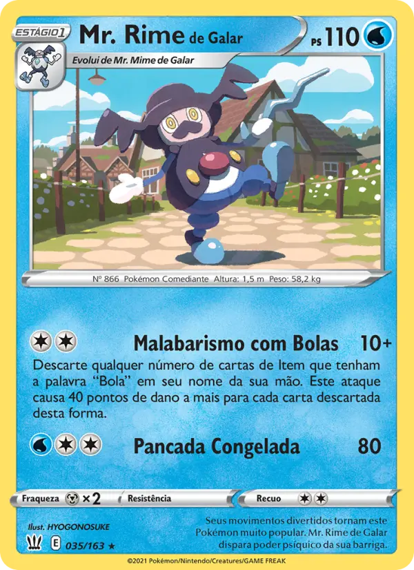 Carta Mr. Rime de Galar, número 35/163 da coleção Estilos de Batalha