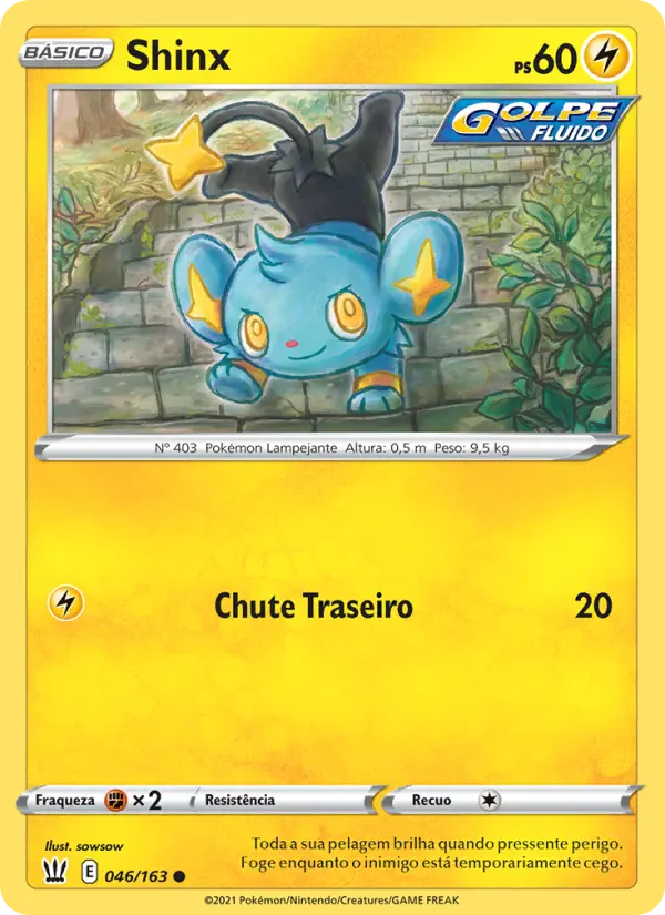 Carta Shinx, número 46/163 da coleção Estilos de Batalha