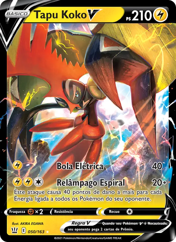Carta Tapu Koko V, número 50/163 da coleção Estilos de Batalha