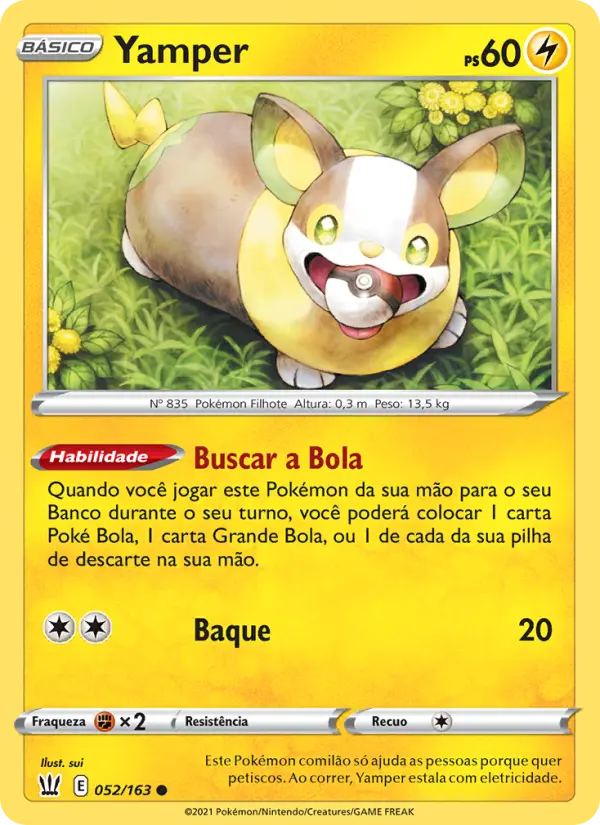 Carta Yamper, número 52/163 da coleção Estilos de Batalha