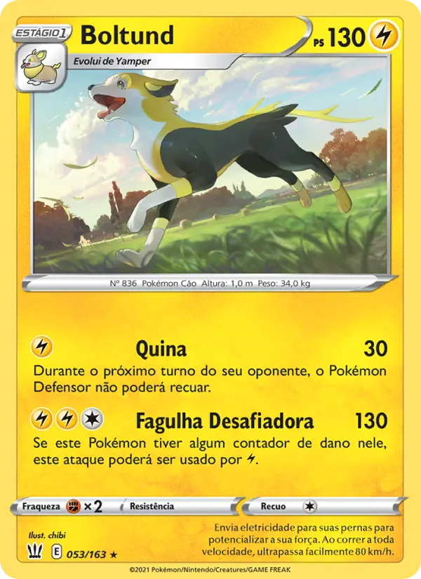 Carta Boltund, número 53/163 da coleção Estilos de Batalha