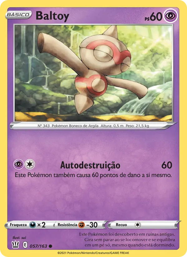 Carta Baltoy, número 57/163 da coleção Estilos de Batalha