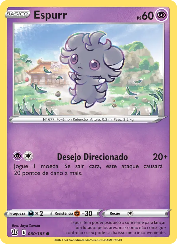 Carta Espurr, número 60/163 da coleção Estilos de Batalha