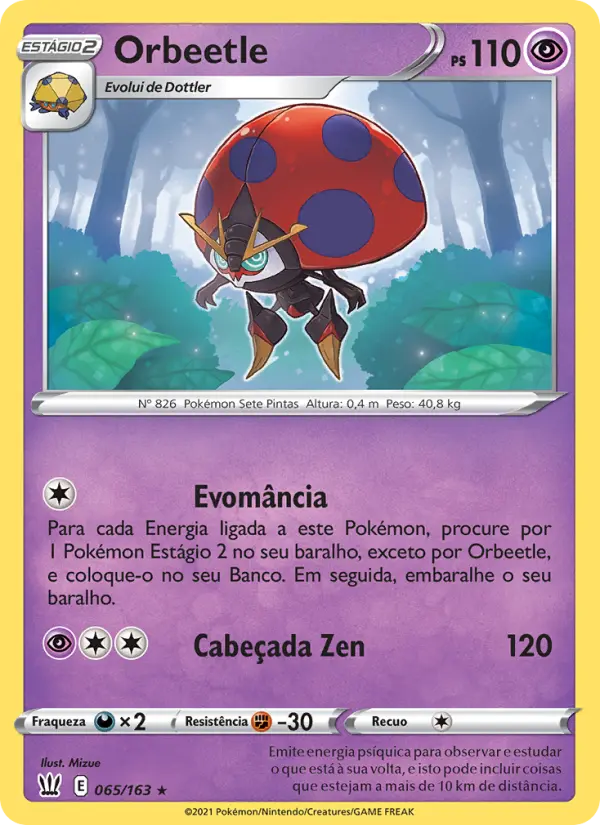 Carta Orbeetle, número 65/163 da coleção Estilos de Batalha