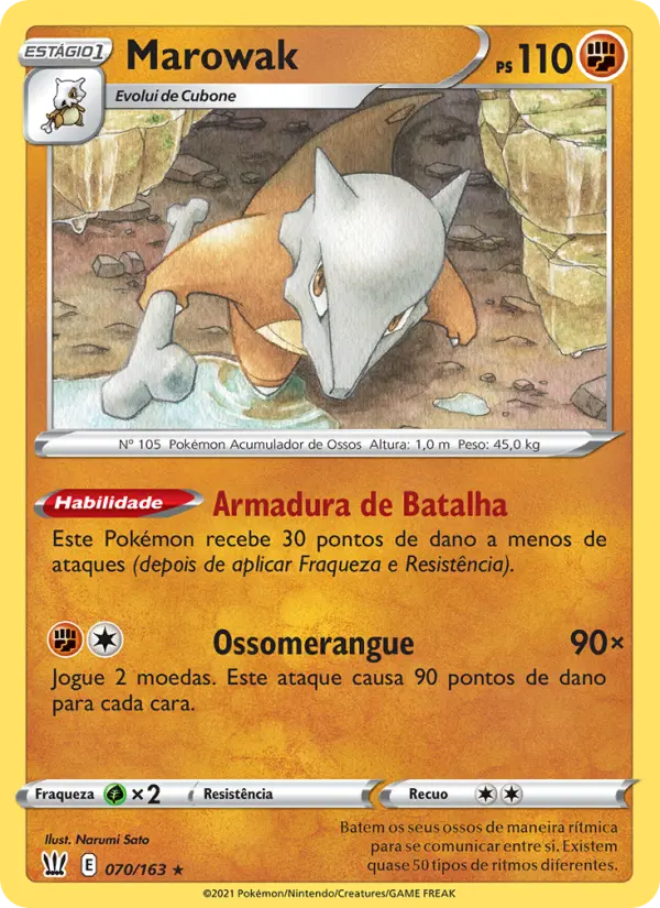 Carta Marowak, número 70/163 da coleção Estilos de Batalha