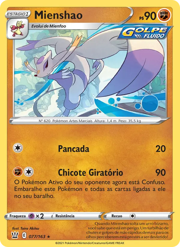 Carta Mienshao, número 77/163 da coleção Estilos de Batalha