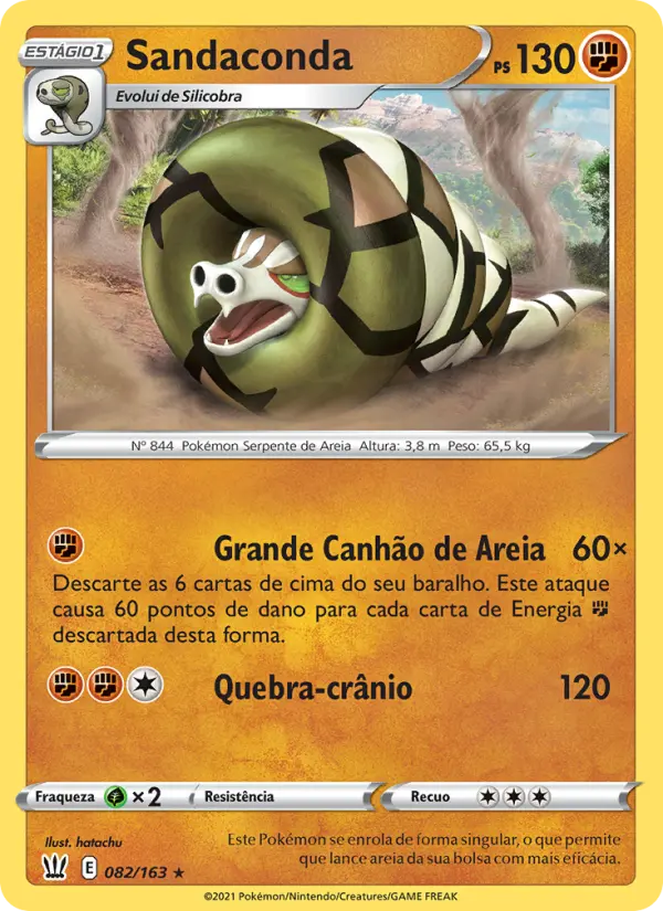 Carta Sandaconda, número 82/163 da coleção Estilos de Batalha