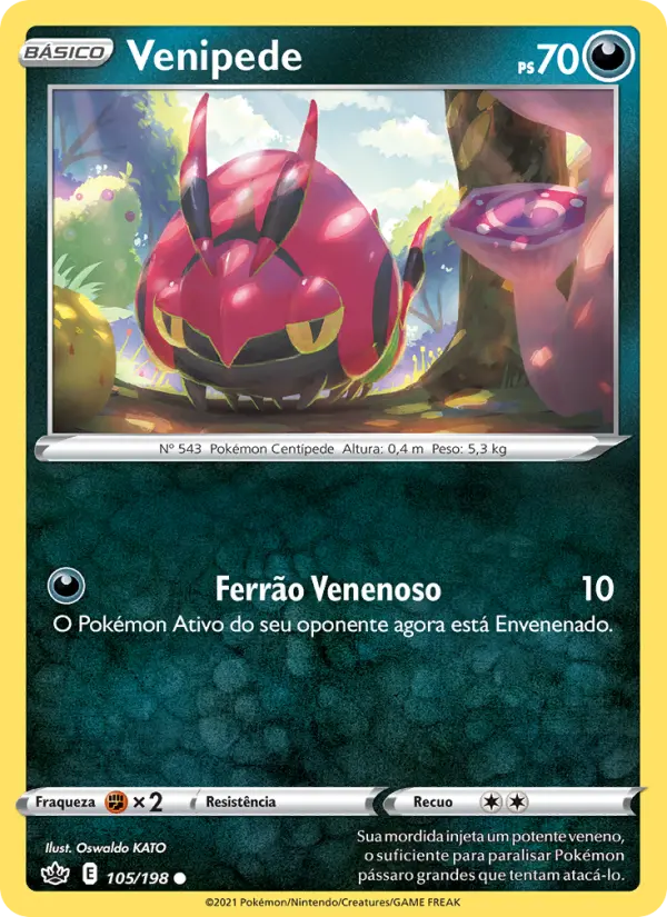 Carta Venipede, número 105/198 da coleção Reinado Arrepiante