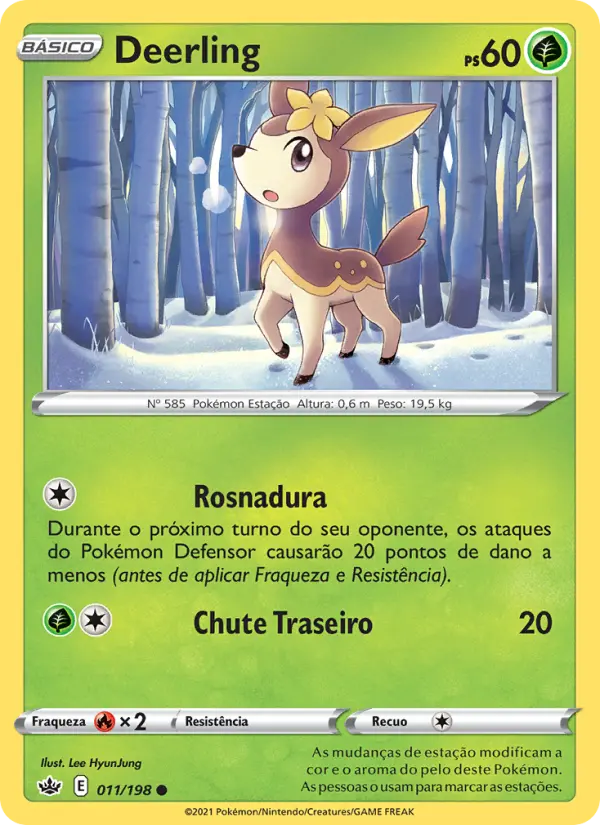 Carta Deerling, número 11/198 da coleção Reinado Arrepiante