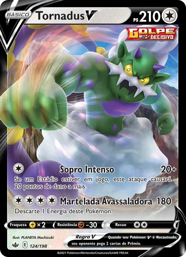 Carta Tornadus V, número 124/198 da coleção Reinado Arrepiante
