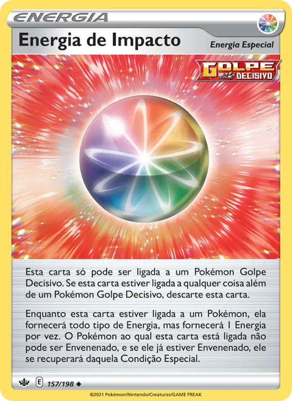 Carta Energia de Impacto, número 157/198 da coleção Reinado Arrepiante