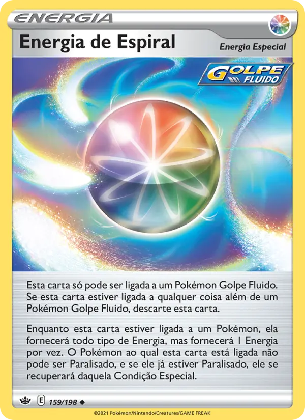 Carta Energia de Espiral, número 159/198 da coleção Reinado Arrepiante