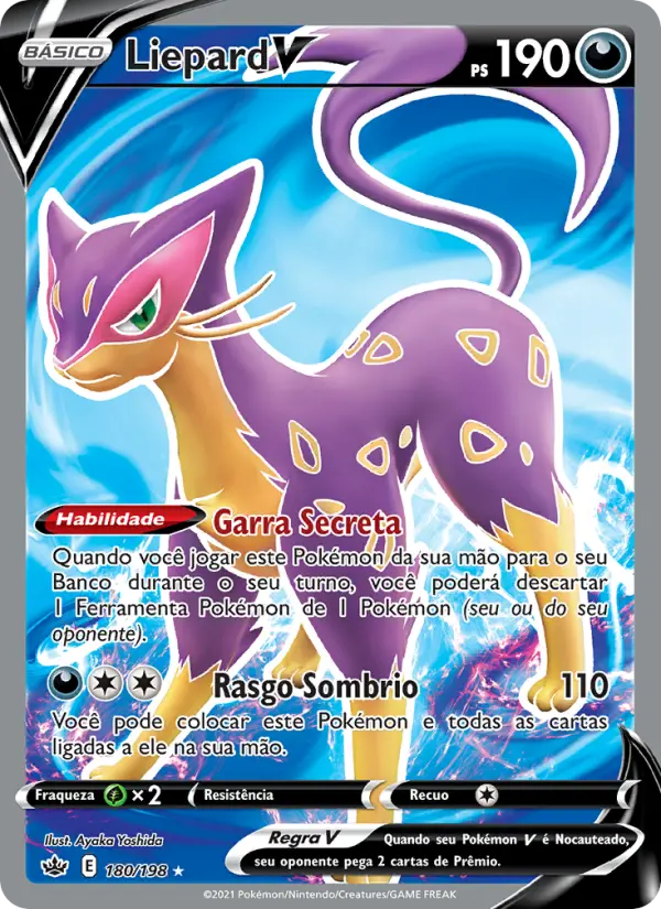 Carta Liepard V, número 180/198 da coleção Reinado Arrepiante