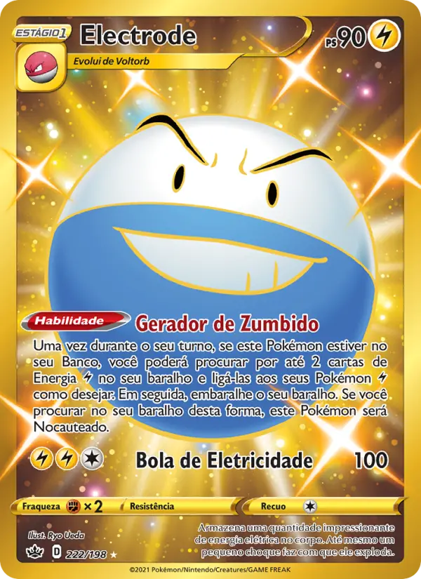 Carta Electrode, número 222/198 da coleção Reinado Arrepiante