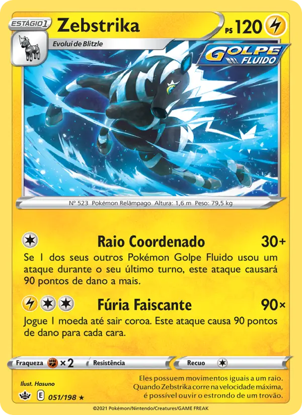 Carta Zebstrika, número 51/198 da coleção Reinado Arrepiante