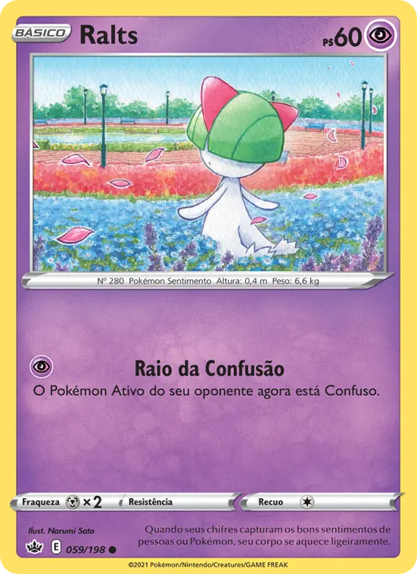 Carta Ralts, número 59/198 da coleção Reinado Arrepiante
