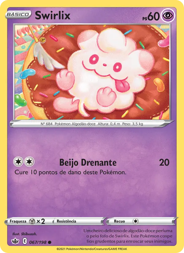 Carta Swirlix, número 67/198 da coleção Reinado Arrepiante