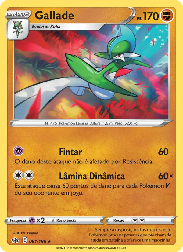 Carta Gallade, número 81/198 da coleção Reinado Arrepiante
