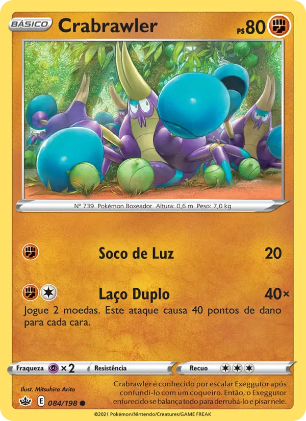 Carta Crabrawler, número 84/198 da coleção Reinado Arrepiante