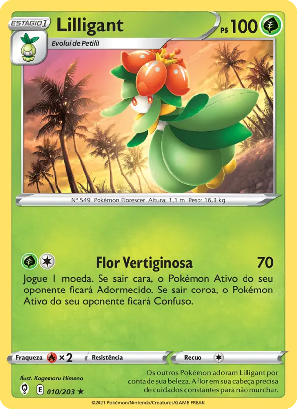 Carta Lilligant, número 10/203 da coleção Céus em Evolução