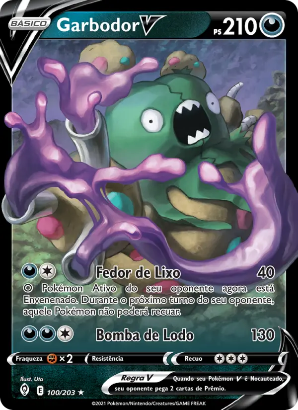 Carta Garbodor V, número 100/203 da coleção Céus em Evolução