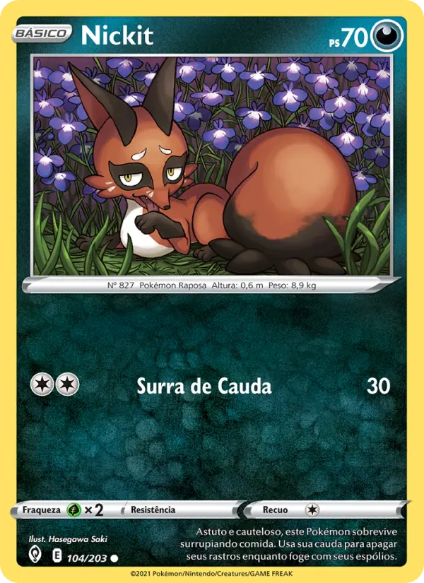 Carta Nickit, número 104/203 da coleção Céus em Evolução