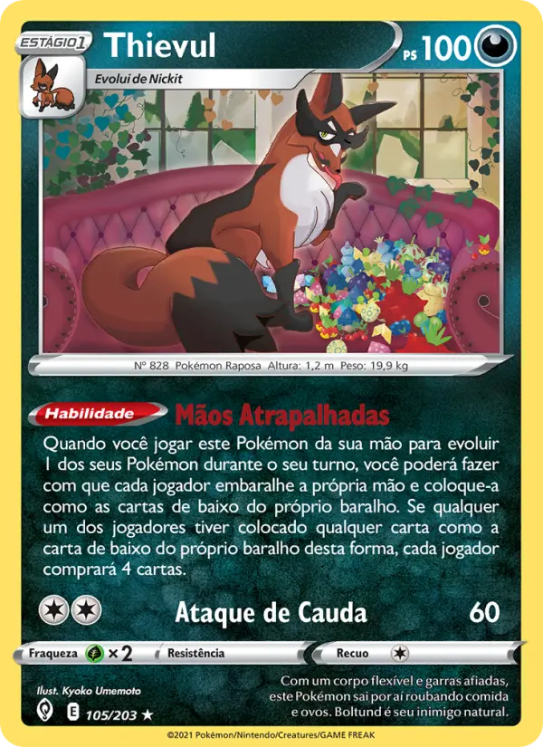 Carta Thievul, número 105/203 da coleção Céus em Evolução
