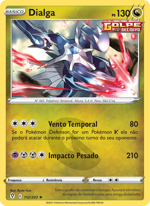 Carta Dialga, número 112/203 da coleção Céus em Evolução