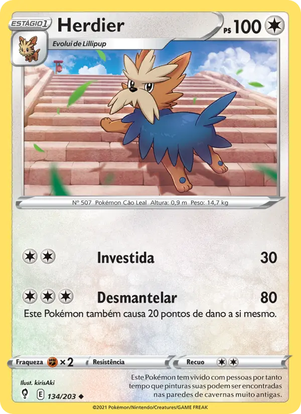 Carta Herdier, número 134/203 da coleção Céus em Evolução
