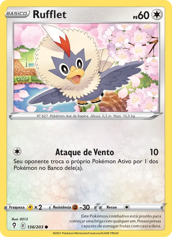 Carta Rufflet, número 136/203 da coleção Céus em Evolução