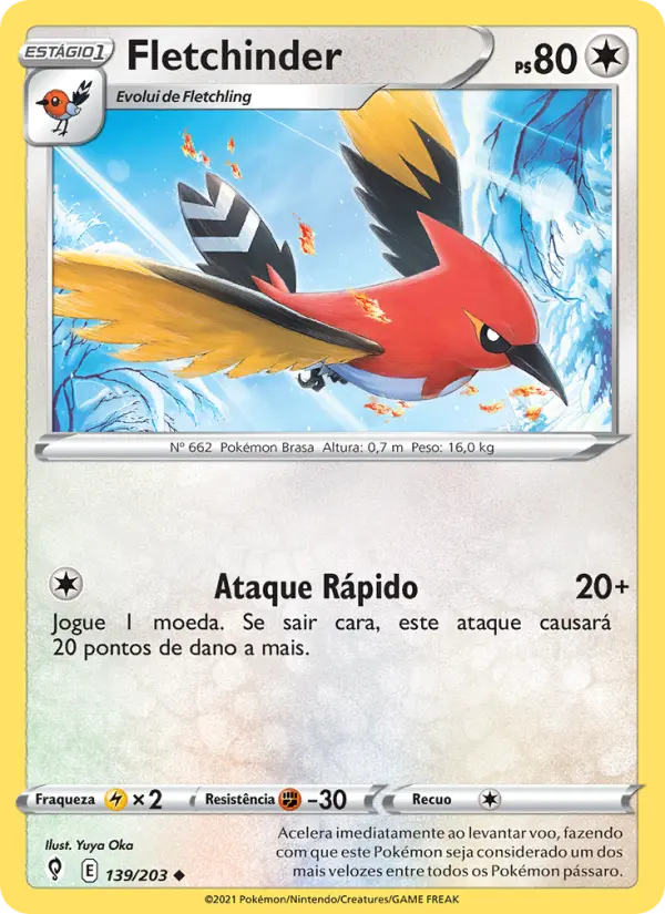 Carta Fletchinder, número 139/203 da coleção Céus em Evolução