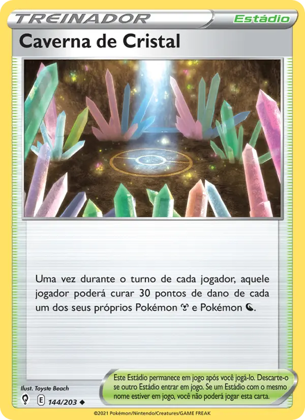 Carta Caverna de Cristal, número 144/203 da coleção Céus em Evolução