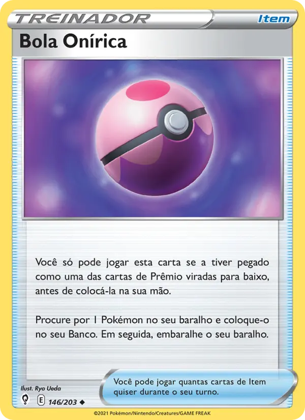 Carta Bola Onírica, número 146/203 da coleção Céus em Evolução