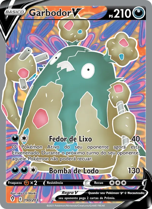 Carta Garbodor V, número 190/203 da coleção Céus em Evolução