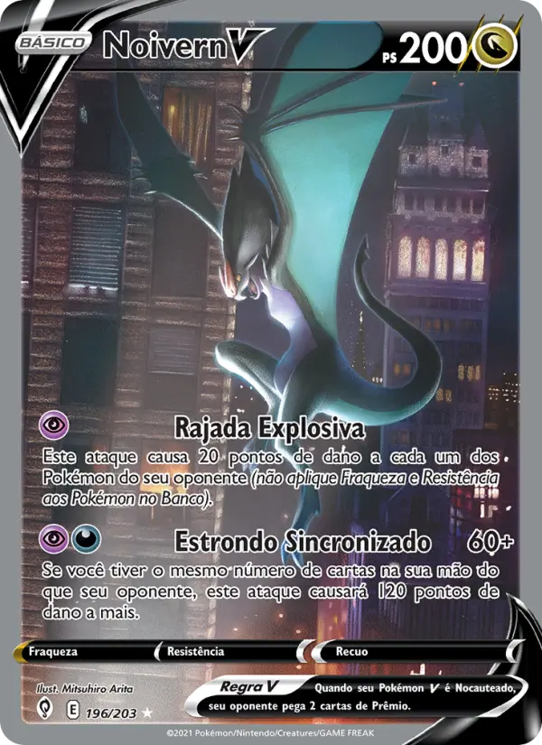 Carta Noivern V, número 196/203 da coleção Céus em Evolução
