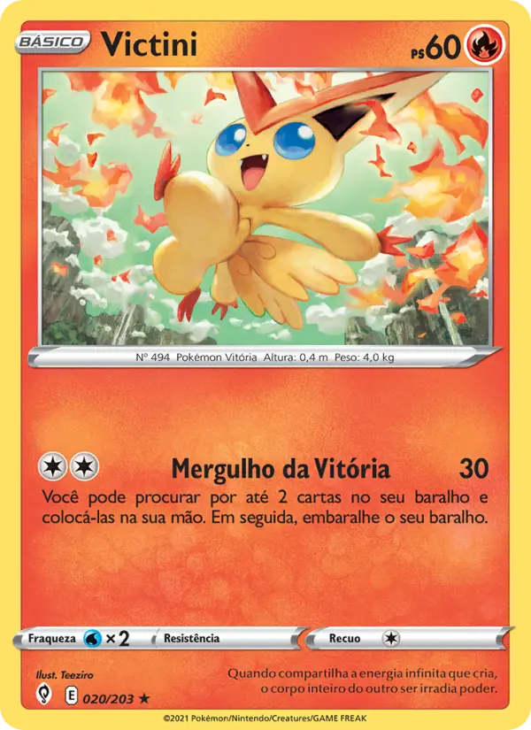 Carta Victini, número 20/203 da coleção Céus em Evolução