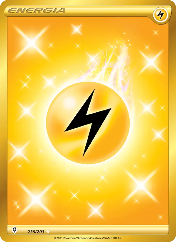 Carta Energia de Raios, número 235/203 da coleção Céus em Evolução