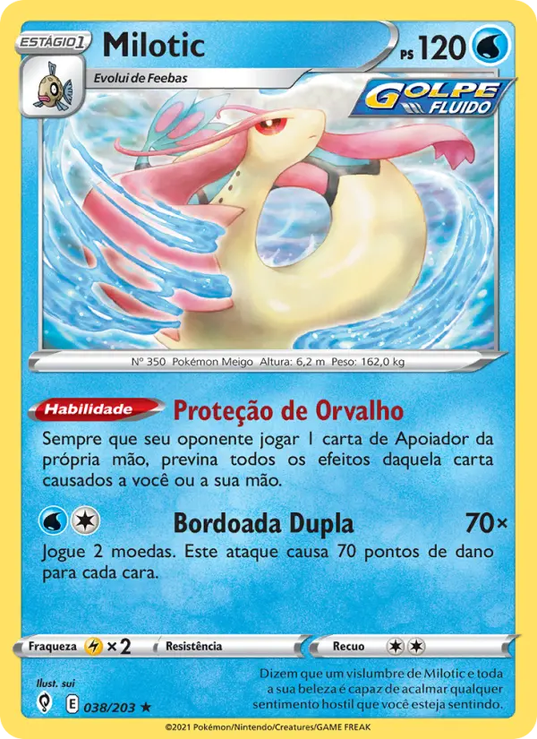 Carta Milotic, número 38/203 da coleção Céus em Evolução