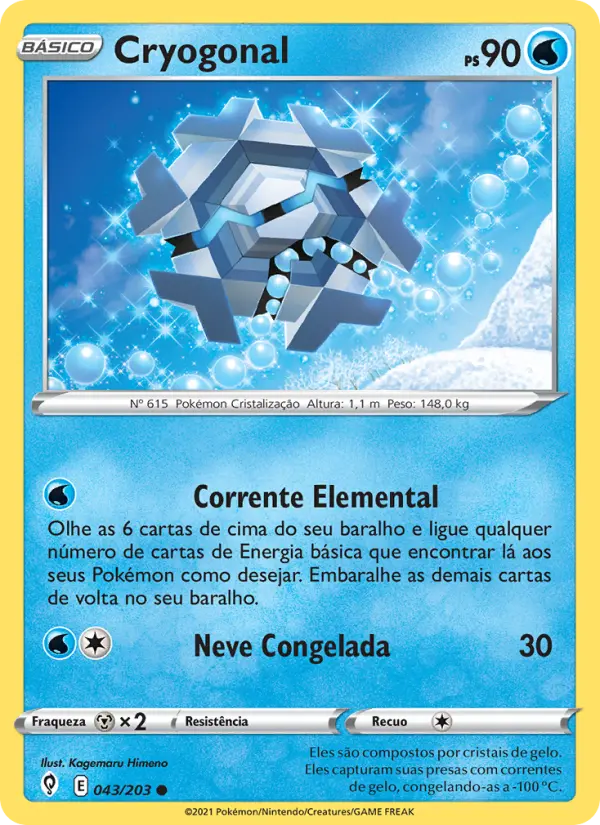 Carta Cryogonal, número 43/203 da coleção Céus em Evolução