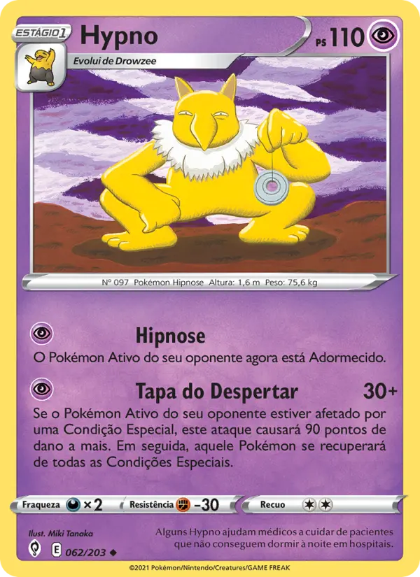 Carta Hypno, número 62/203 da coleção Céus em Evolução