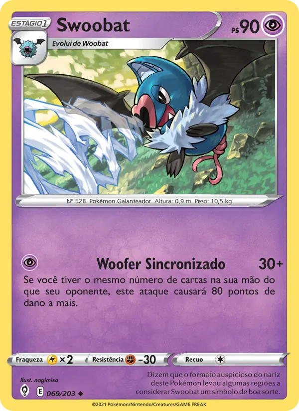 Carta Swoobat, número 69/203 da coleção Céus em Evolução