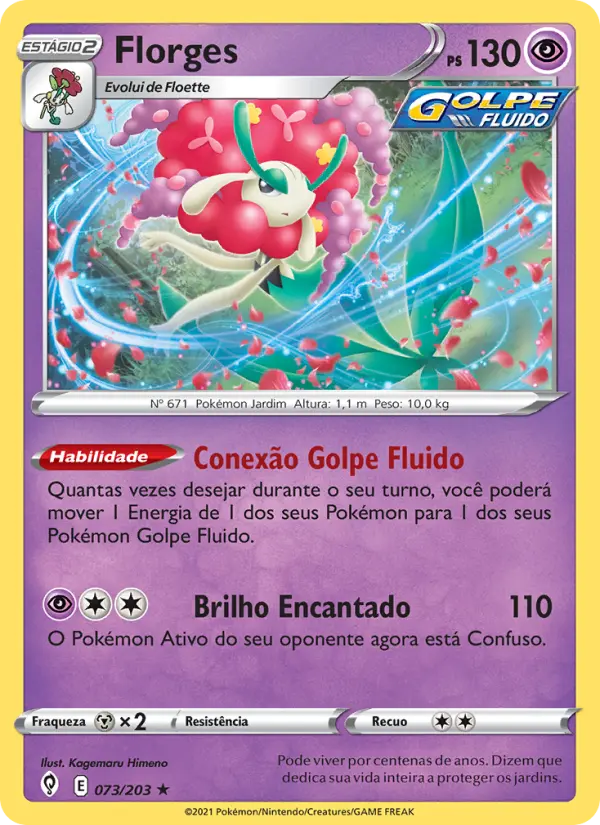 Carta Florges, número 73/203 da coleção Céus em Evolução