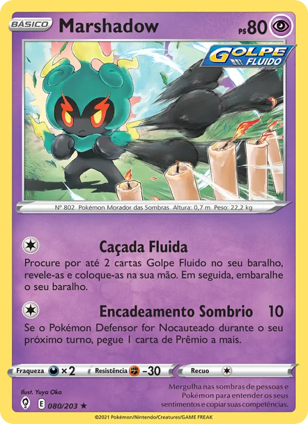 Carta Marshadow, número 80/203 da coleção Céus em Evolução