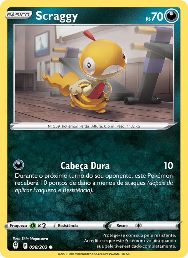 Carta Scraggy, número 98/203 da coleção Céus em Evolução