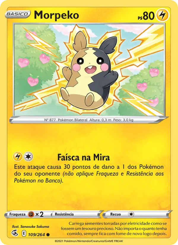 Carta Morpeko, número 109/264 da coleção Golpe Fusão