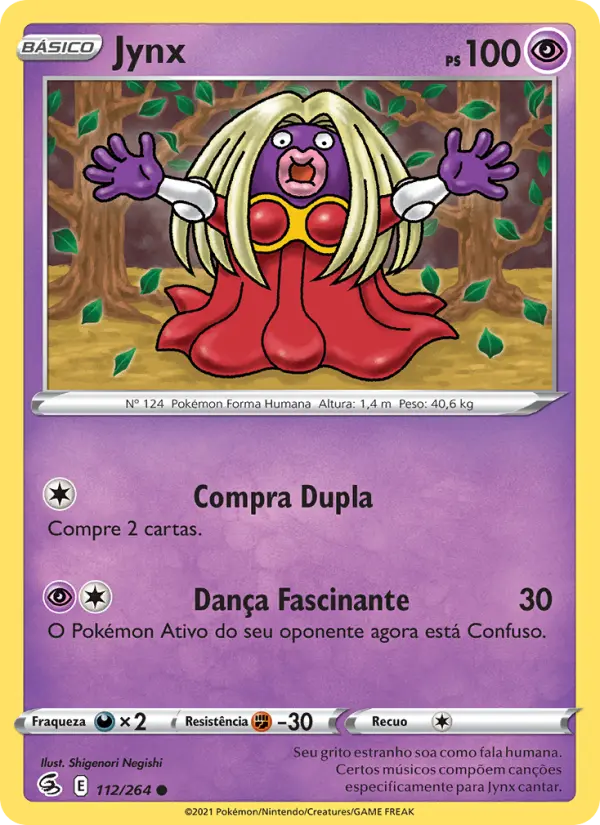 Carta Jynx, número 112/264 da coleção Golpe Fusão
