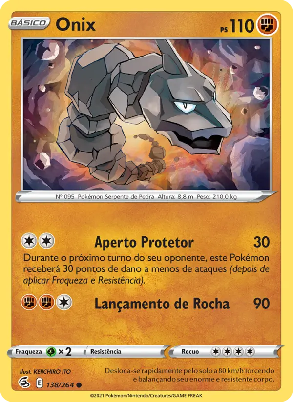 Carta Onix, número 138/264 da coleção Golpe Fusão
