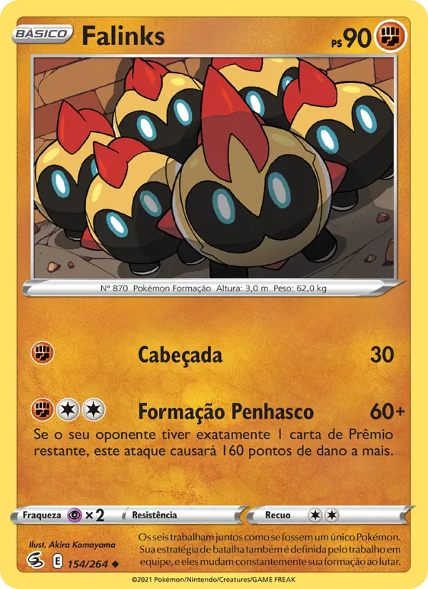 Carta Falinks, número 154/264 da coleção Golpe Fusão